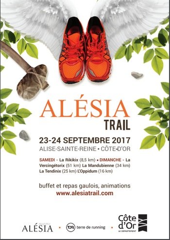 4 dossards Alesia Trail (Côte d'Or)