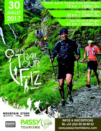 3 dossards Trail du Tour des Fiz 2017 (Haute Savoie)