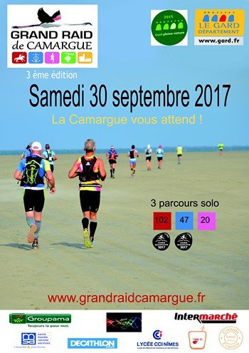 3 dossards Grand Raid de Camargue 2017