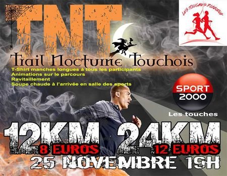 3 dossards Trail Nocturne Touchois 2017 (Loire Atlantique)