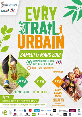 10 dossards Evry Trail Urbain 2018 (Essonne)