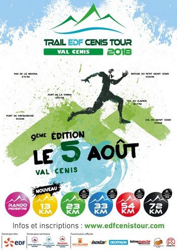 2 dossards Trail EDF Cenir Tour 2018 (Savoie)