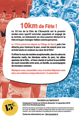 10km de la Fête de l'Humanité 10km de la Fête de l'Humanité