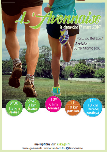 4 dossards L'Avonnaise 2019 (Seine et Marne)