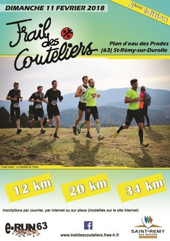 3 dossards Trail des Couteliers 2018 (Puy de Dôme)