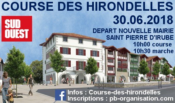 4 dossards 10 km Course des hirondelles 2018 (Pyrénées Atlantiques)